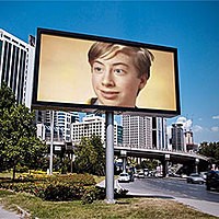 Effect - Billboard against the blue sky