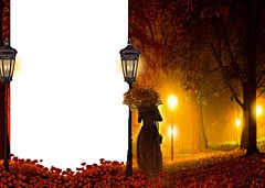 Misteriosa luz en la noche de otoño Misteriosa luz en la noche de otoño