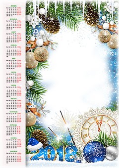 Calendar 2018. New Year is coming