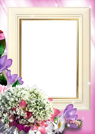 Photo frames. First Spring flowers