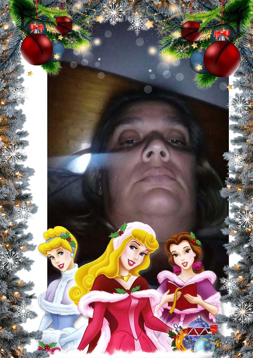 Photo frames. Disney princesses wish you a Merry Christmas 54349445