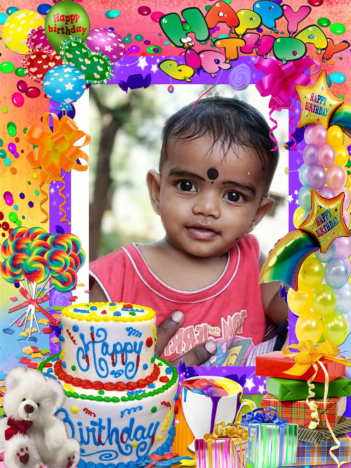 Photo frames. Birthday party accessories 54687263