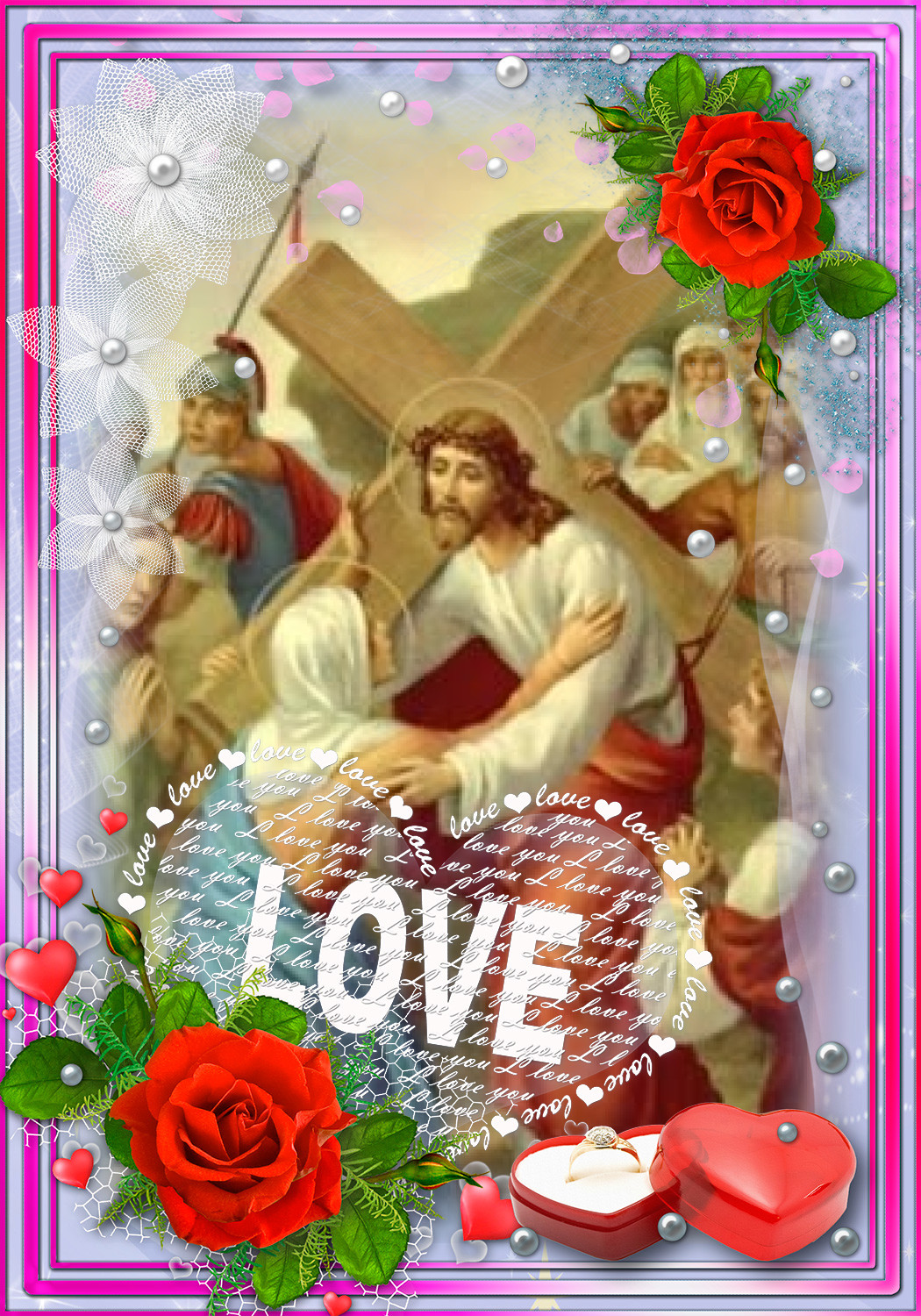 Photo frames. Love is flowers and jewelry 55475161