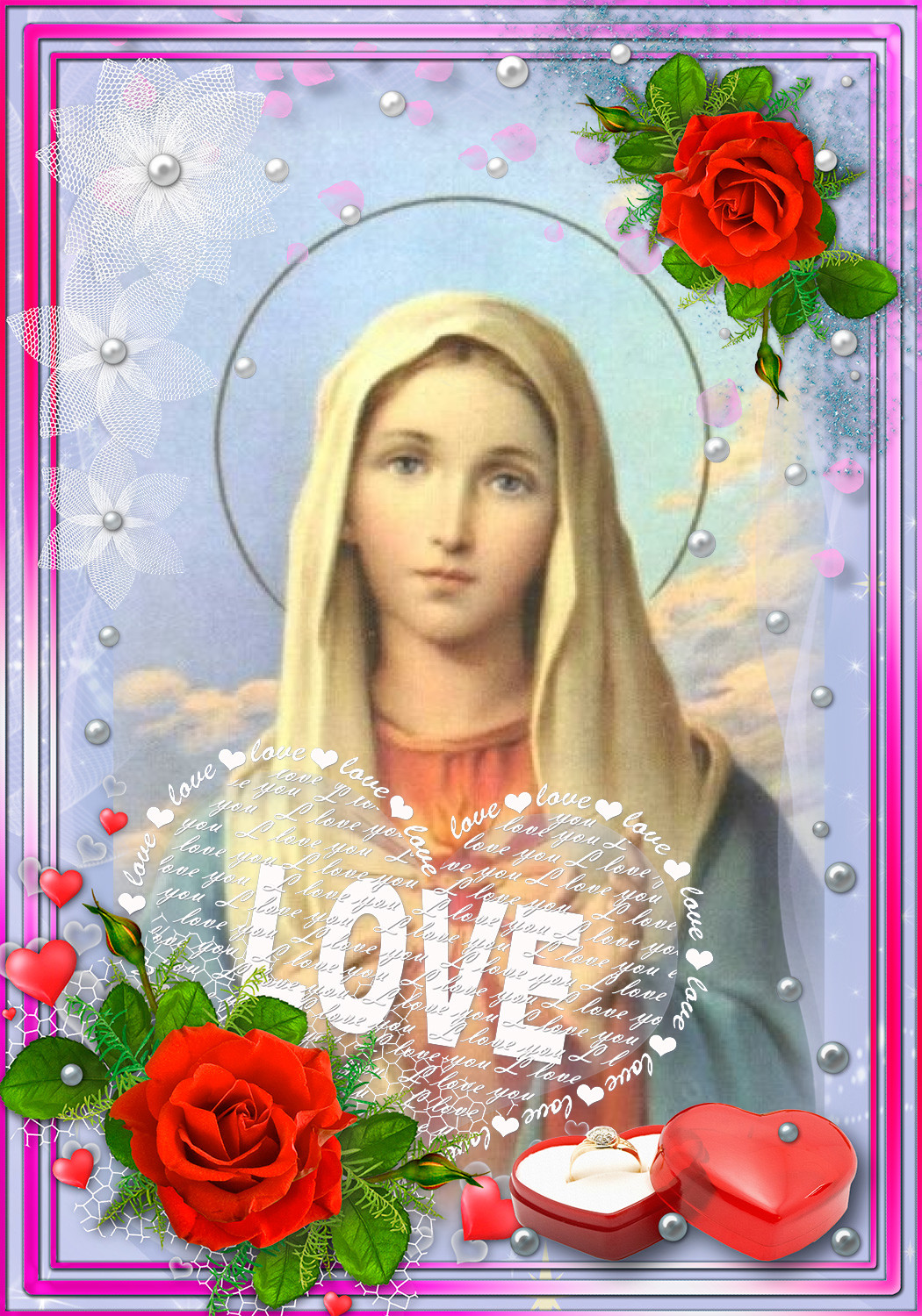 Photo frames. Love is flowers and jewelry 55476514