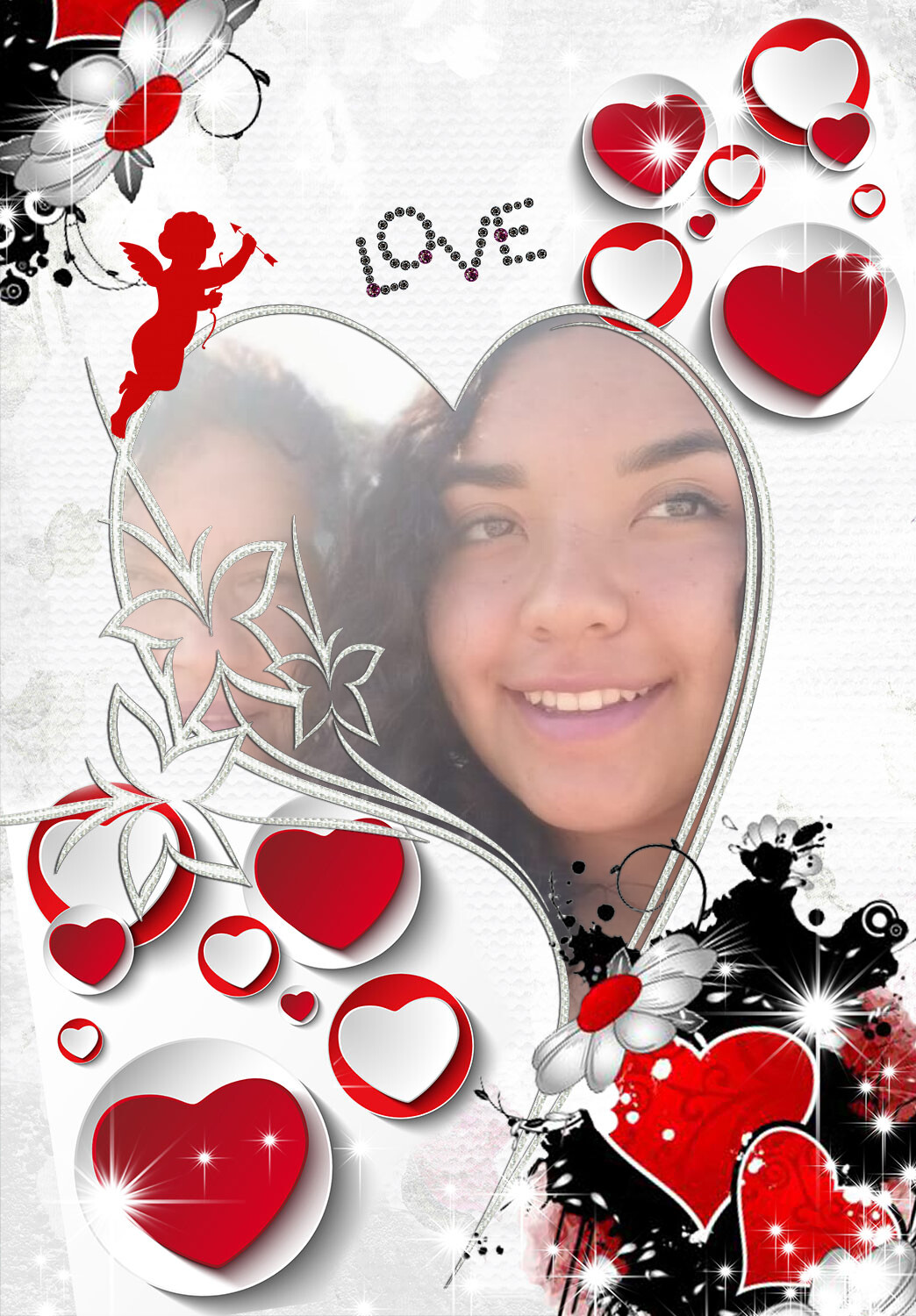 Photo frames. Love shaped in heart 58597034