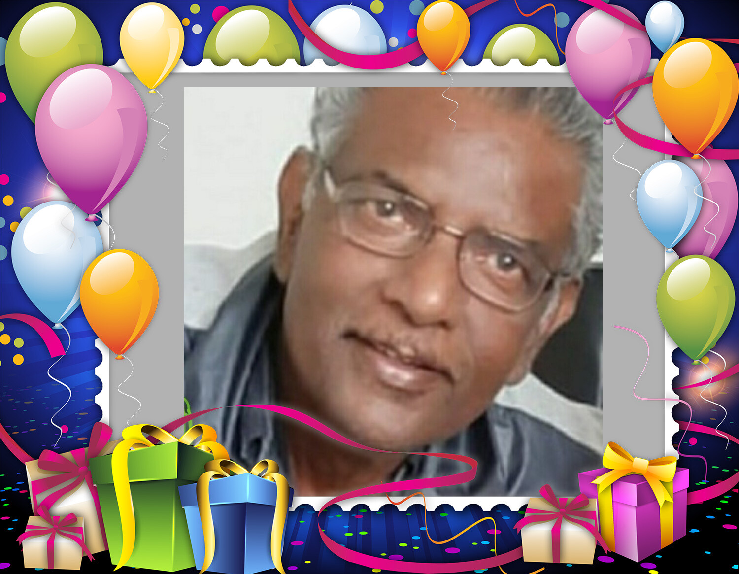 Photo frames. Birthday frame with balloons 58978420